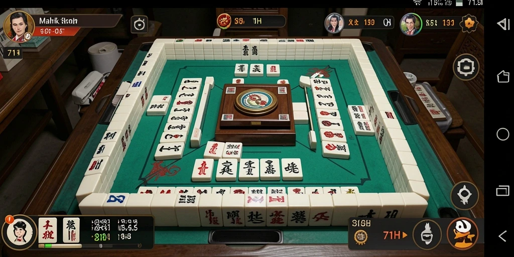 Tampilan gameplay 71H yang menantang di papan Mahjong.