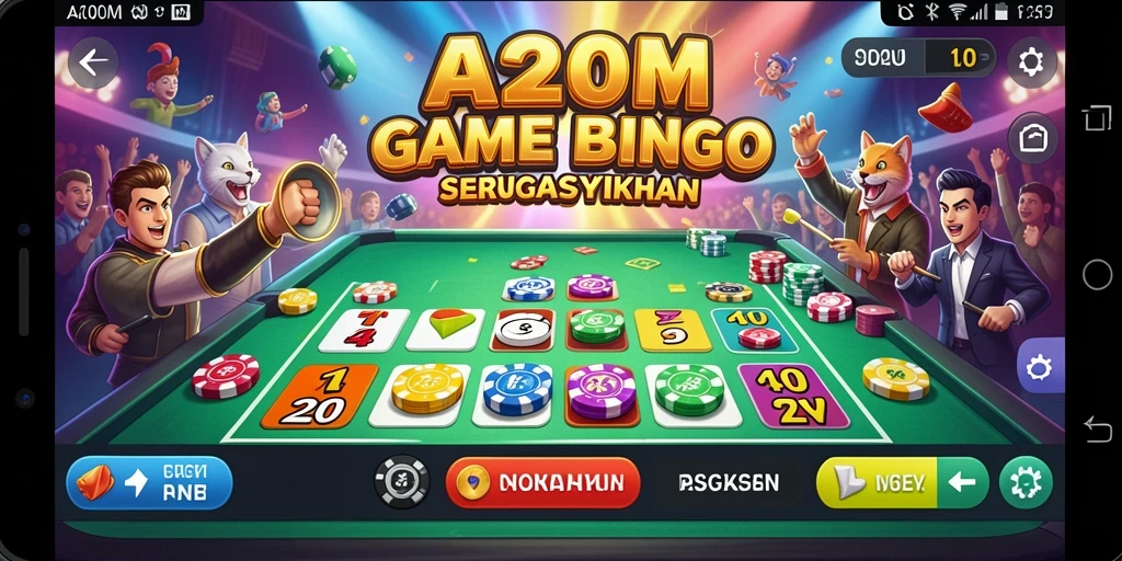 Tangkapan layar A200M dengan gameplay Bingo yang seru dan interaktif.