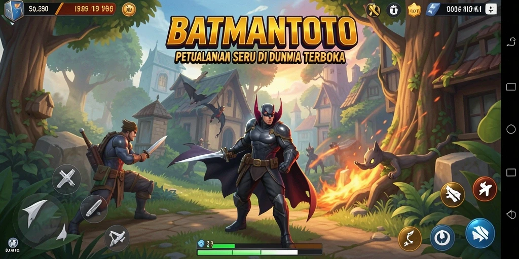 Tampilan gameplay BATMANTOTO dengan eksplorasi dunia terbuka yang menarik.