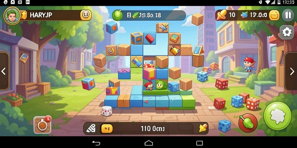 Screenshot menunjukkan gameplay seru dari HARAPJP dengan berbagai teka-teki.