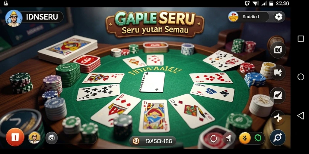 Screenshot gameplay IDNSERU yang menampilkan serunya bermain Gaple.
