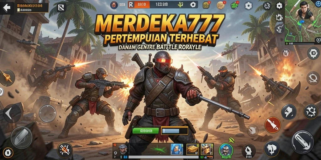 Tangkap momen seru dari gameplay Battle Royale di MERDEKA777.