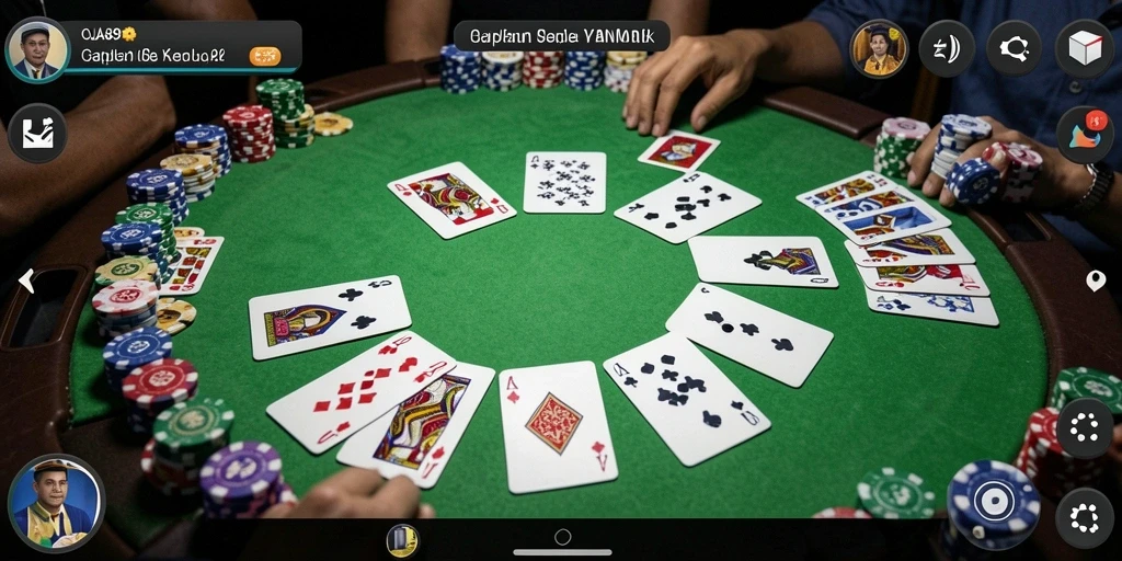 Tampilan utama OJA89 yang menampilkan gameplay Gaple interaktif.