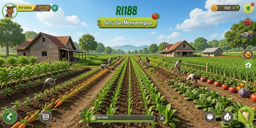 Tampilan menarik dari gameplay pertanian RI188.