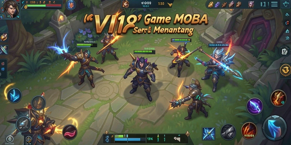 Screenshot gameplay intens di VIP188, pertempuran tim yang menarik.